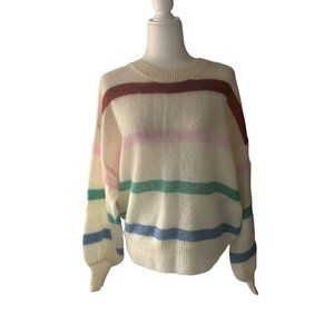 Anine Bing Lydia Sweater Women's Mohair Striped Oversized Size M